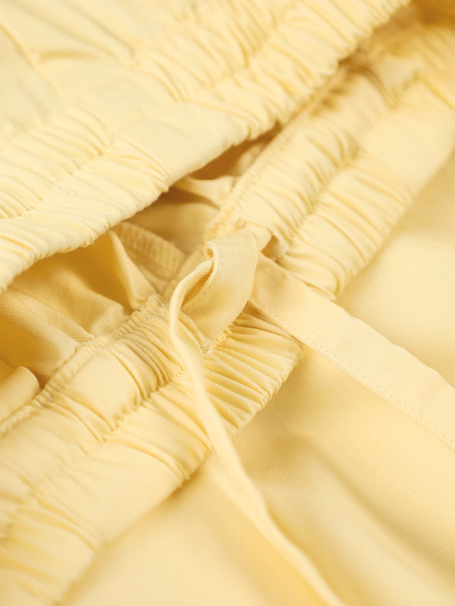 Брюки желтого цвета из смесового хлопка